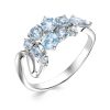 Кольцо классическое из серебра 925 с топазом