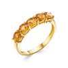 Кольцо классическое из серебра 925 с цитрином