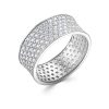 Кольцо классическое из серебра 925 с фианитом