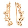Серьги каффы из серебра 925 с без вставок