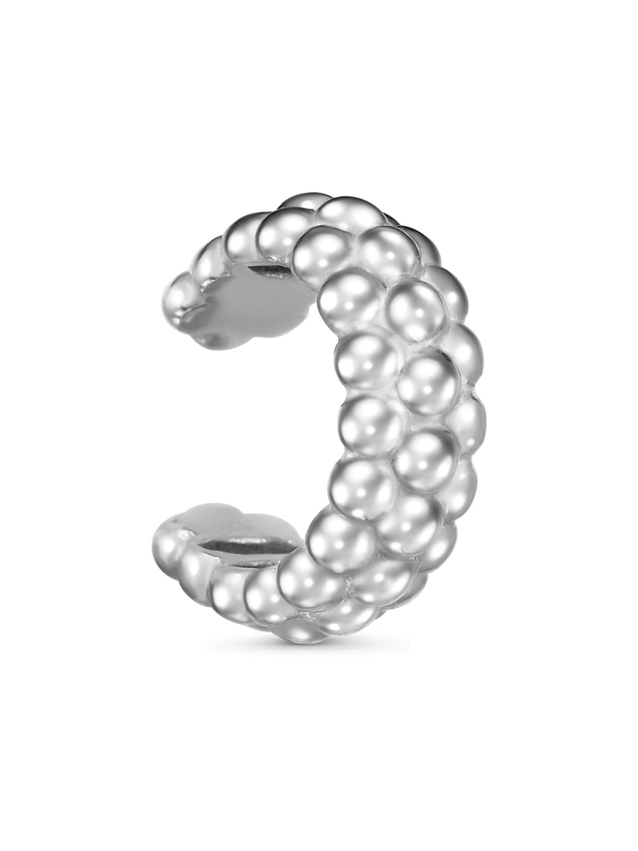 Серьга каффы из серебра 925 с без вставок