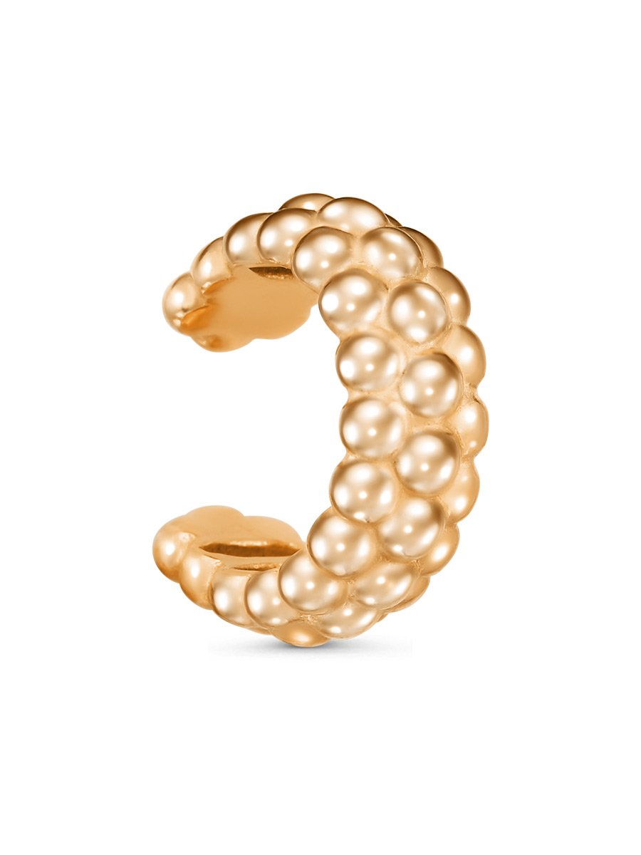 Серьга каффы из серебра 925 с без вставок