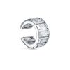 Серьга каффы из серебра 925 с фианитом