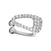 Серьга каффы из серебра 925 с фианитом