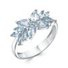 Кольцо классическое из серебра 925 с топазом