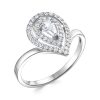 Кольцо классическое из серебра 925 с фианитом