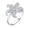 Кольцо классическое из серебра 925 с фианитом