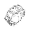 Кольцо классическое из серебра 925 с фианитом