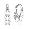 Серьги конго из серебра 925 с без вставок