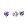 Серьги пусеты из серебра 925 с аметистом
