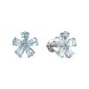Серьги пусеты из серебра 925 с топазом