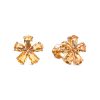Серьги пусеты из серебра 925 с цитрином