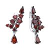Серьги английский замок из серебра 925 с гранатом