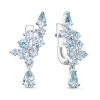 Серьги английский замок из серебра 925 с топазом