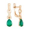 Серьги английский замок из серебра 925 с агатом