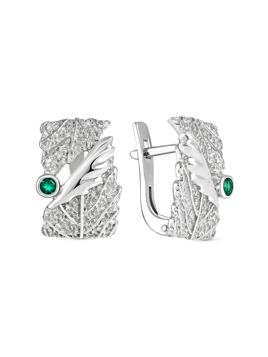 Серьги английский замок из серебра 925 с агатом