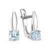 Серьги английский замок из серебра 925 с топазом