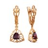 Серьги  из серебра 925 с гранатом