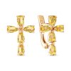 Серьги английский замок из серебра 925 с цитрином