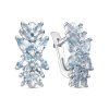 Серьги английский замок из серебра 925 с топазом