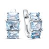 Серьги английский замок из серебра 925 с топазом