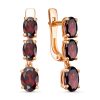 Серьги английский замок из серебра 925 с гранатом