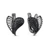 Серьги английский замок из серебра 925 со шпинелью
