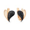Серьги английский замок из серебра 925 со шпинелью