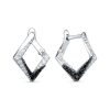 Серьги английский замок из серебра 925 с шпинелем, фианит