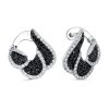 Серьги английский замок из серебра 925 с шпинелем, фианит
