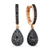 Серьги английский замок из серебра 925 со шпинелью