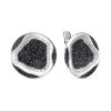 Серьги английский замок из серебра 925 с шпинелем, фианит