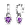 Серьги английский замок из серебра 925 с аметистом