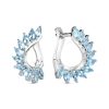 Серьги английский замок из серебра 925 с топазом