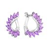 Серьги английский замок из серебра 925 с аметистом