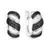 Серьги английский замок из серебра 925 со шпинелью