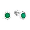 Серьги пусеты из серебра 925 с агатом