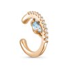Серьга каффы из серебра 925 с топазом, фианит