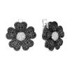 Серьги английский замок из серебра 925 с шпинелем, фианит