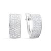 Серьги английский замок из серебра 925 с фианитом
