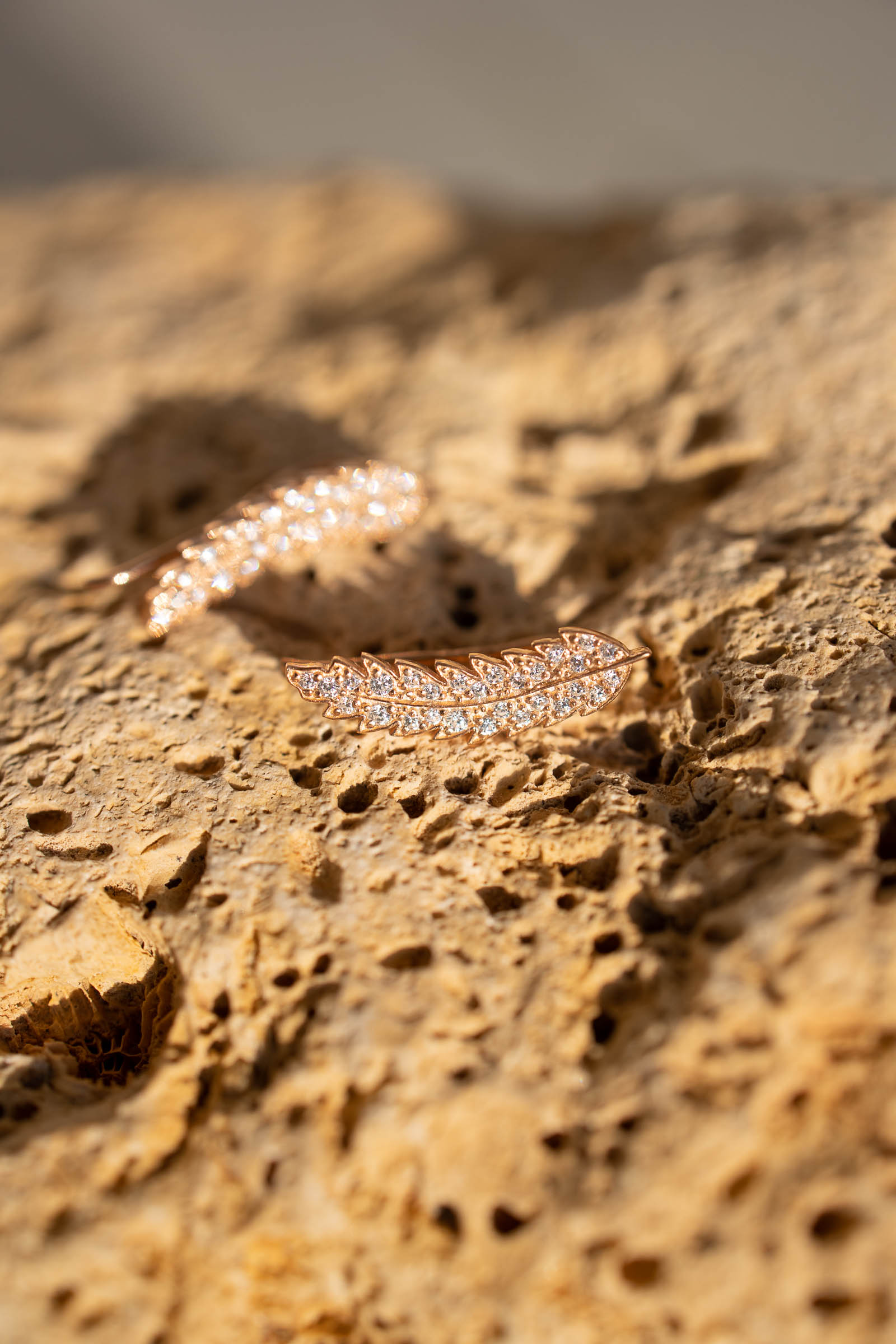 Серьги каффы из серебра 925 с фианитом