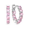 Серьги английский замок из серебра 925 с фианитом
