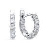 Серьги английский замок из серебра 925 с фианитом