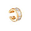 Серьги каффы из серебра 925 с фианитом