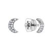 Серьги пусеты из серебра 925 с фианитом