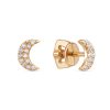 Серьги пусеты из серебра 925 с фианитом