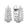 Серьги английский замок из серебра 925 с фианитом