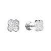Серьги пусеты из серебра 925 с фианитом