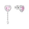 Серьги пусеты из серебра 925 с фианитом