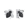 Серьги английский замок из серебра 925 с фианитом